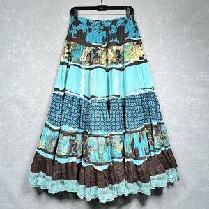 Alberto Makali Skirt Womens Size 10 Multicolored Gorgeous Floral Boho Maxi